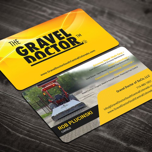 I need a powerful business card for my environmentally friendly driveway services business! Design by prosenjit_P
