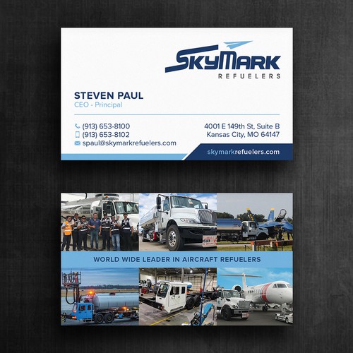 Need business card redesign for Aircraft Truck Fueling company Design by Felix SH