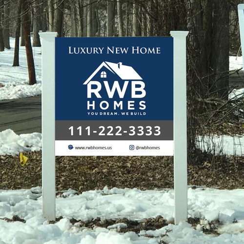 Signage for Luxury Home Builder Design by Saqi.KTS