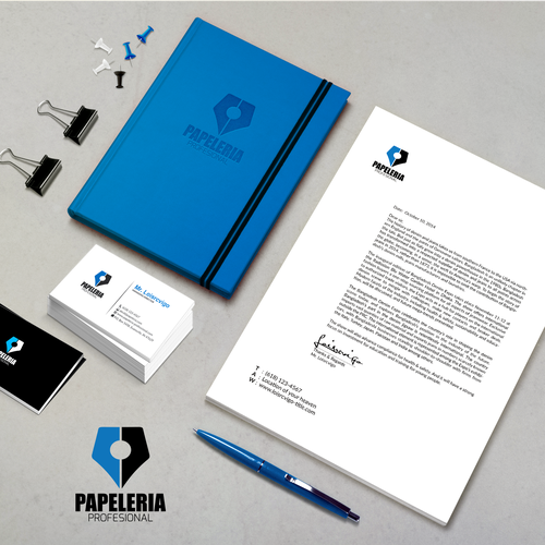 We want a logo for a company trading office supplies and stationery. Design by Nahid Designs ♥