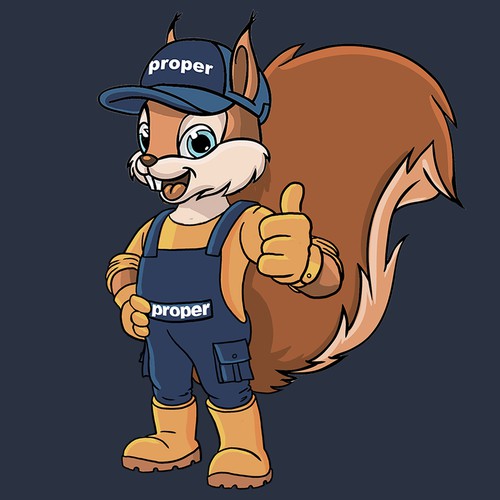 Friendly Squirrel Mascot Design by vvaallii