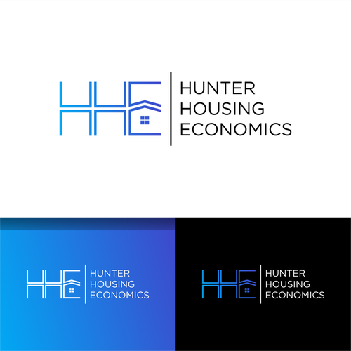 "Hunter Housing Economics Identity Update" winning Logo & business card