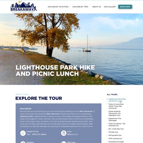 Designs Design a website for outdoor adventure travel company 