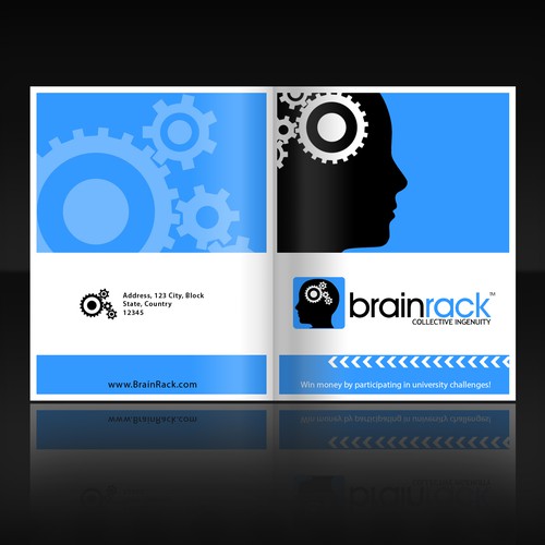 Brochure design for Startup Business: An online Think-Tank Diseño de coverrr