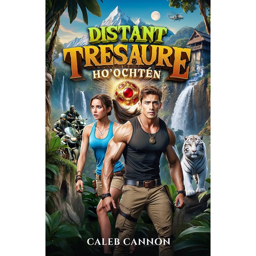 Fiction Book Cover for a Vibrant Jungle Adventure Design by ruddyncang