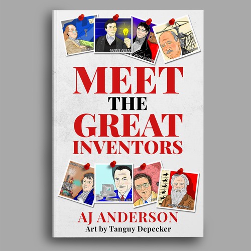 Young Adults Book Cover "Meet The Great Inventors" Design by Bigpoints