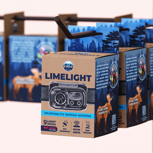 Design the packaging a outdoor headlamp where proceeds are donated to save american wildlife Design by Design Warlord