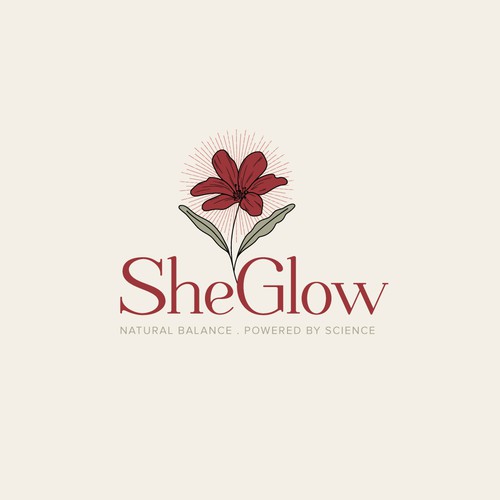 Let's help women glow! Design a beautiful logo for SheGlows Design by QPR