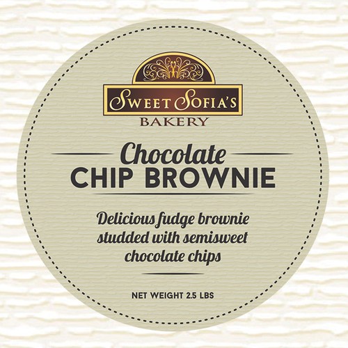 4" Round Brownie Label Product label contest