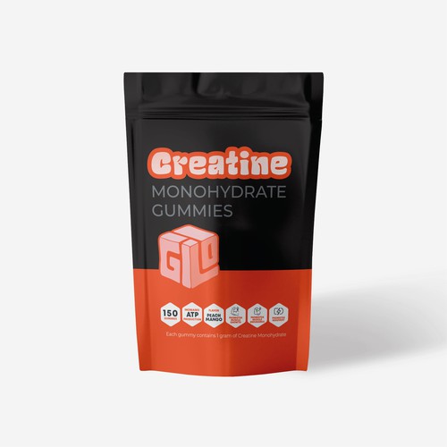 Bag Design for Creatine Monohydrate Gummy brand Design by IRF°ADC