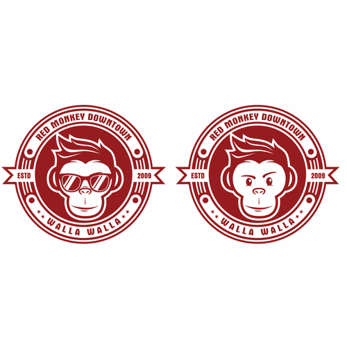 new monkey logo Design by d'jront