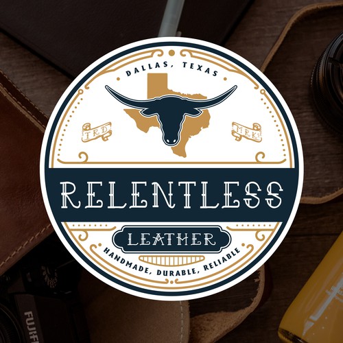 Professional logo for Handmade Leather Goods company. Design by Fortunic™