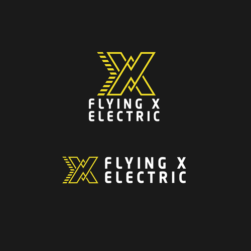 Flying X Electric Logo Design by Inktrovert_Dilla