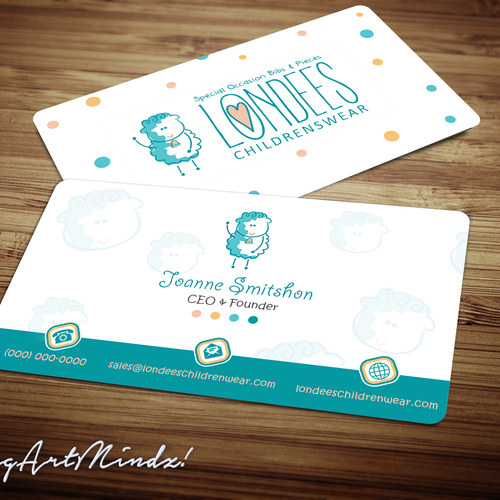 Create business card for luxury online baby boutique Design by oeingArtMindZ