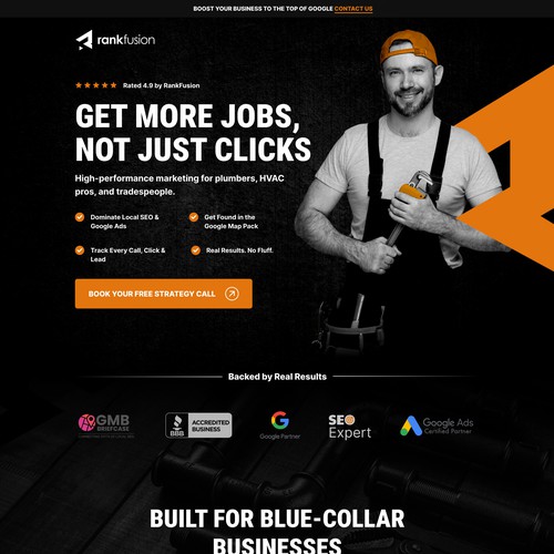 Landing page design contest entry by Fortmindz