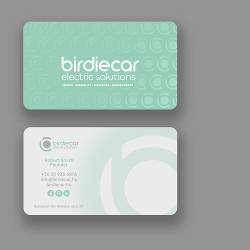 business card for company called birdie Design by Andrés Sebastián