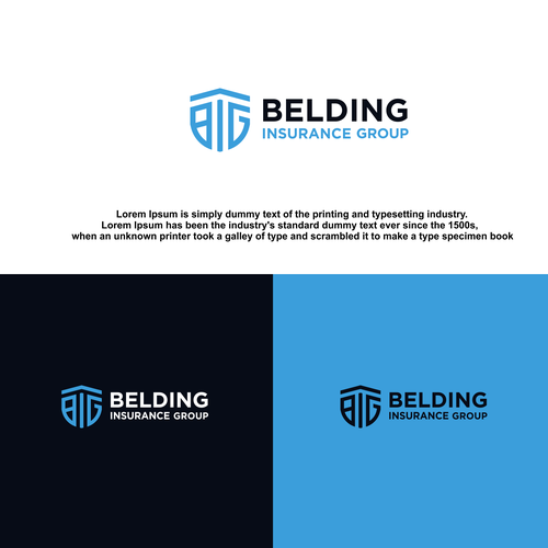 Simple logo w/ shield and letters "BIG" for insurance group Design by betul bejo