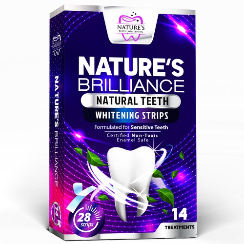 Natural Design Needed for Nature's Brilliance Whitening Strips Design by agooshe