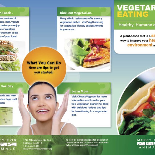 Tri-fold Brochure Promoting Vegetarian Eating | Print or packaging ...