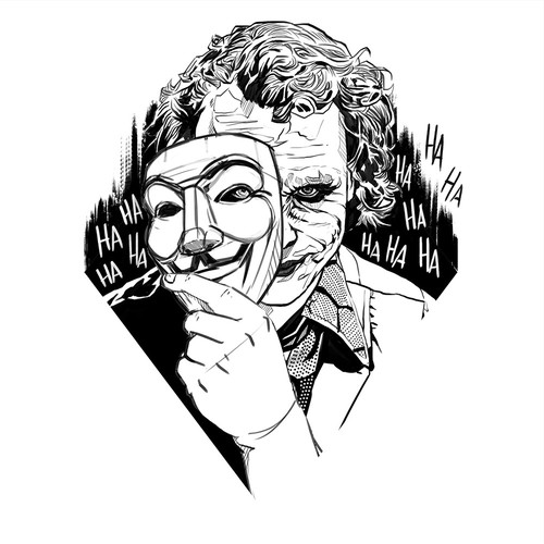 Tattoo Designs - Joker Anonymous Design by rezahales