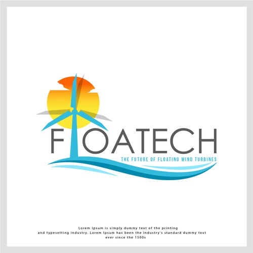 Creation of a logo for a wind turbine research project: FLOATECH Design by OneStop Design