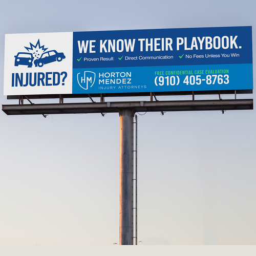 Personal Injury Lawyer Billboard Design Showdown! Design by Kosmos Creatives