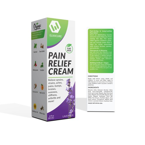 Pain Relief Cream Packaging Design by Shisiouk