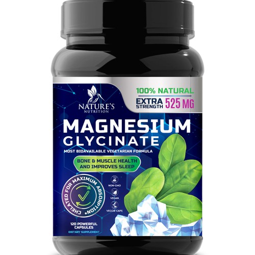 Natural Magnesium Glycinate Design needed for Nature's Nutrition Design by Wfemme