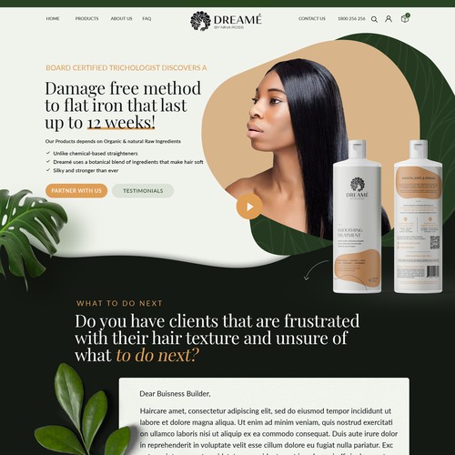 Innovative hair care product needs a compelling website | Web page design  contest | 99designs