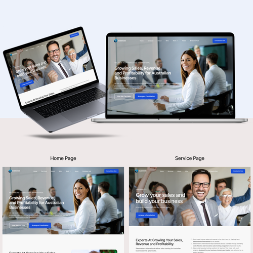 Create an engaging website for a world leading sales consulting company Réalisé par Degie Tatanusa