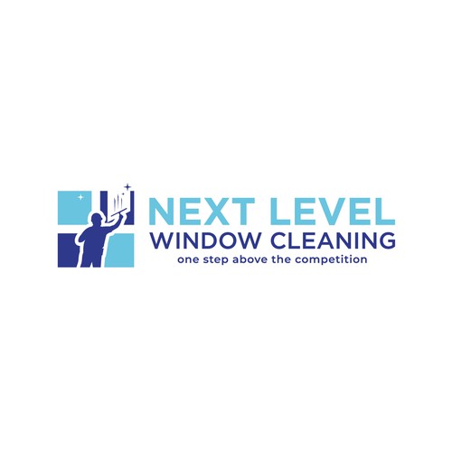 eye-catching window cleaning logo, appeals to homeowners. Design by sriredjeki