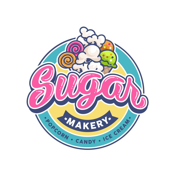 Logo, Identity and Packaging Design for PurpleSugar Candy Store in