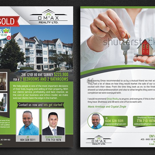 Create a Just Sold Flyer that will bring us lots of new Clients & Sales!!! Design by MAXX CREATIVE