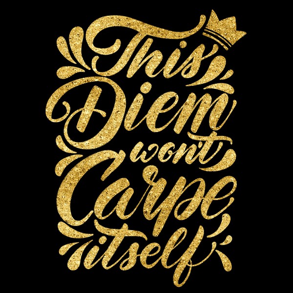 Golden texture quote concept for t-shirt