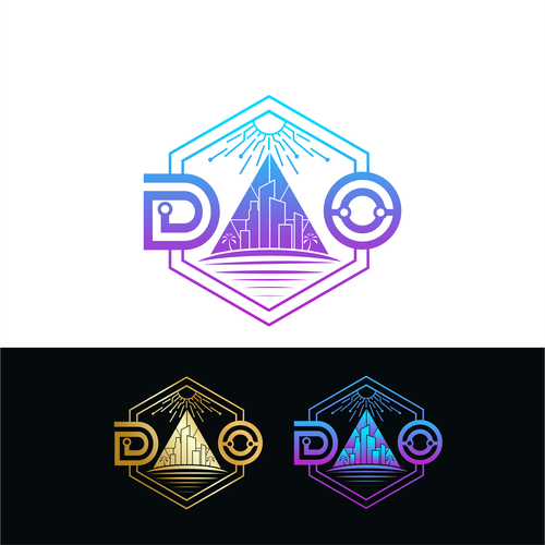 Logo — island DAO — let's buy an island — Ethereum blockchain Diseño de journeydsgn