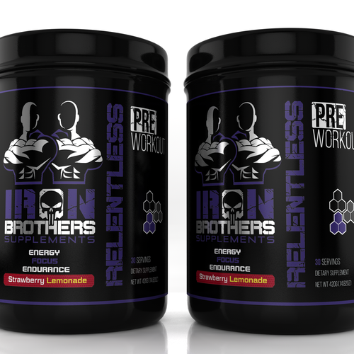 Iron Brothers Supplements PREWORKOUT Label Product label contest