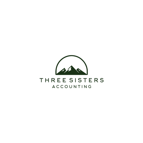 "Design a semi-serious accounting logo with a mountain silhouette" winning Logo & social media pack