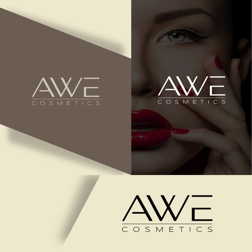 Direwolf DesignさんのAwe Cosmetics - create a logo that visualizes a breathtaking moment and pure beautyデザイン