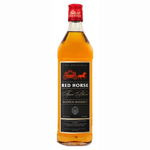 Wedstrijd Red Horse Whiskey Label Design Productetiket 99designs