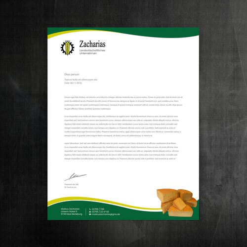 We need  letterhead design for our agricultural farm with production and sale of regional products-ontwerp door Felix SH