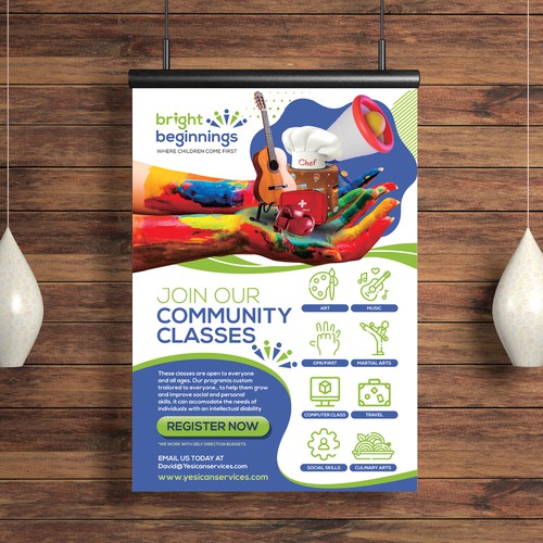 Design an Engaging Flyer for Community Classes Design by Dzhafir