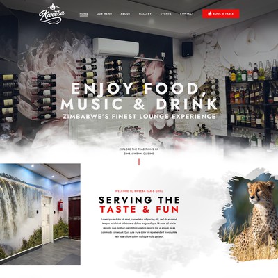 Bar & restaurant website design
