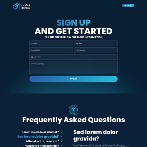 Trading Platform Webpage Design by xandreanx.
