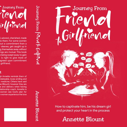 Design a book cover that is fun and playful to help single women experience love beyond friendship Design by Azmya PROJ