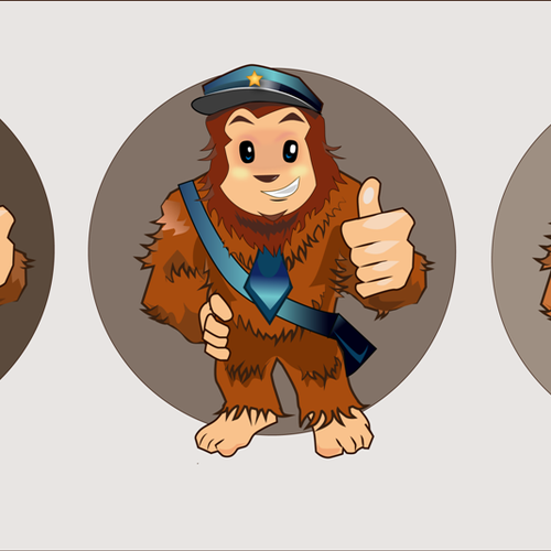 Sasquatch Illustration for SeaPort Airlines Design by primitive-cg