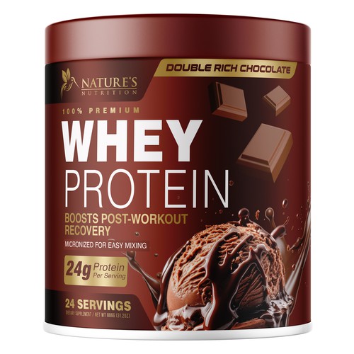 Diseño de Tasty Whey Protein Chocolate Design Needed for Nature's Nutrition de UnderTheSea™