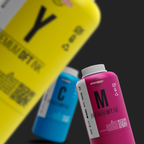 Pigment Ink Label Redesign Needed 5x7 Design by mateuzord