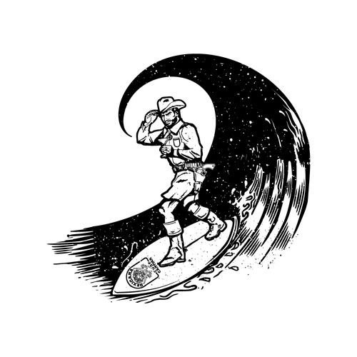 Rexicana Surf Cantina needs a desperado cowboy mascot. Design by SEVEN 7