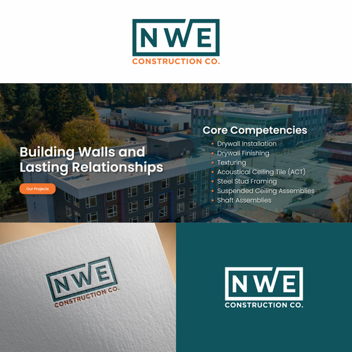 Community-oriented drywall contractor seeking logo. Design by groww_art