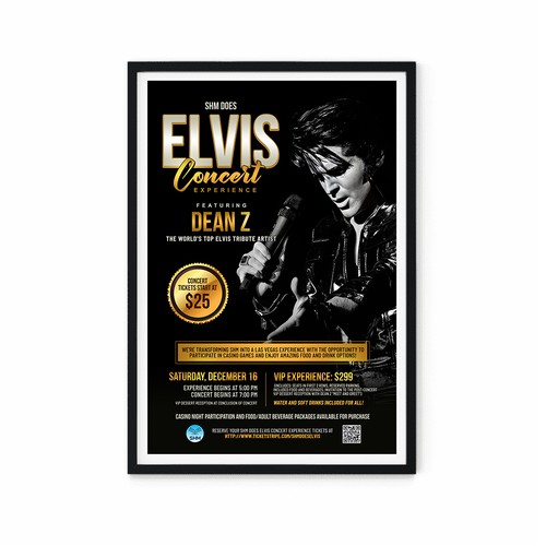 Creative Elvis Tribute Concert Experience Poster Needed! Design by vsardju